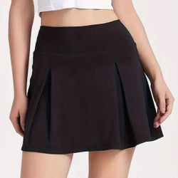 Black High Waisted Yoga Skort Skirt Shorts Size XXL