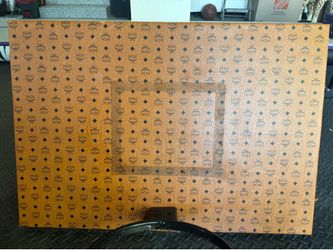 MCM leather basketball court wall piece