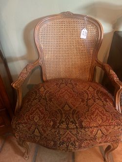 Cane back armchair