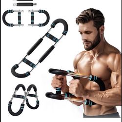 Twister Arm Trainer 2025 New, 60-100lb Adjustable Power Twister Bar, Chest Shoulder Arm Workout Equipment, Portable Detachable Upper Body Fitness Mach