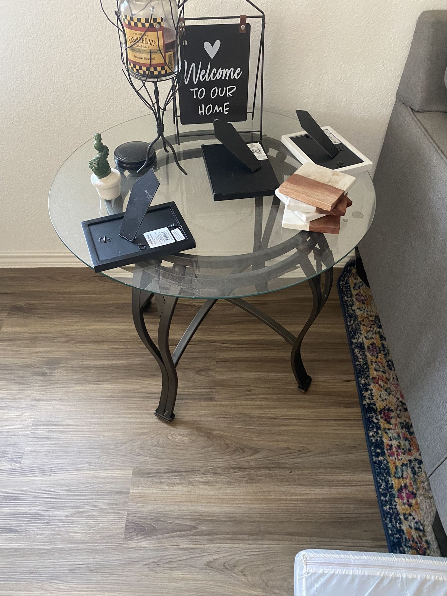 Glass Coffee Table & Side Table