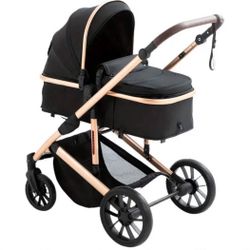 Standard Baby Stroller 2 In 1 Infant Toddler Stroller Folding High Landscape Pram Pushchair For 0-36