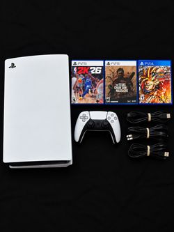 PS5 + Controller + 3 Games Bundle