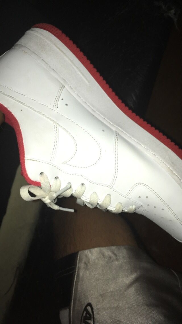 Red Bottom Air Force ones