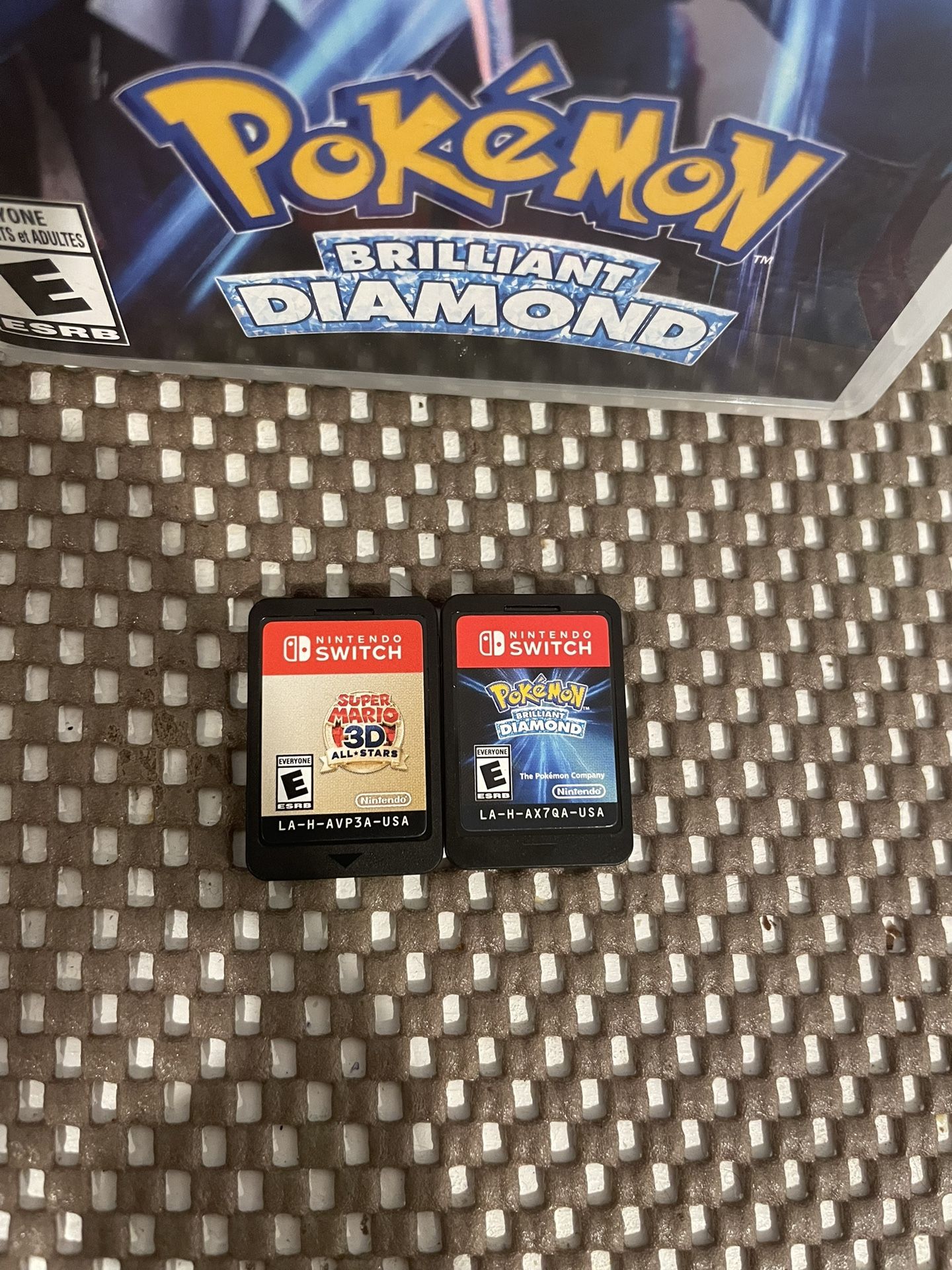 Nintendo Switch games Super Mario 3D All Starts, Pokemon Diamond.
