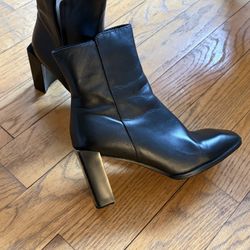 Square Toe Boots /black/size 7.5