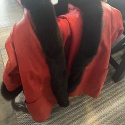 Vintage Leather And Fur Coat