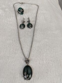 Green Opal jewelry set