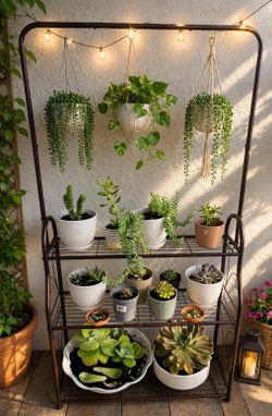 Plant Shelf 3 Tier- hanging space