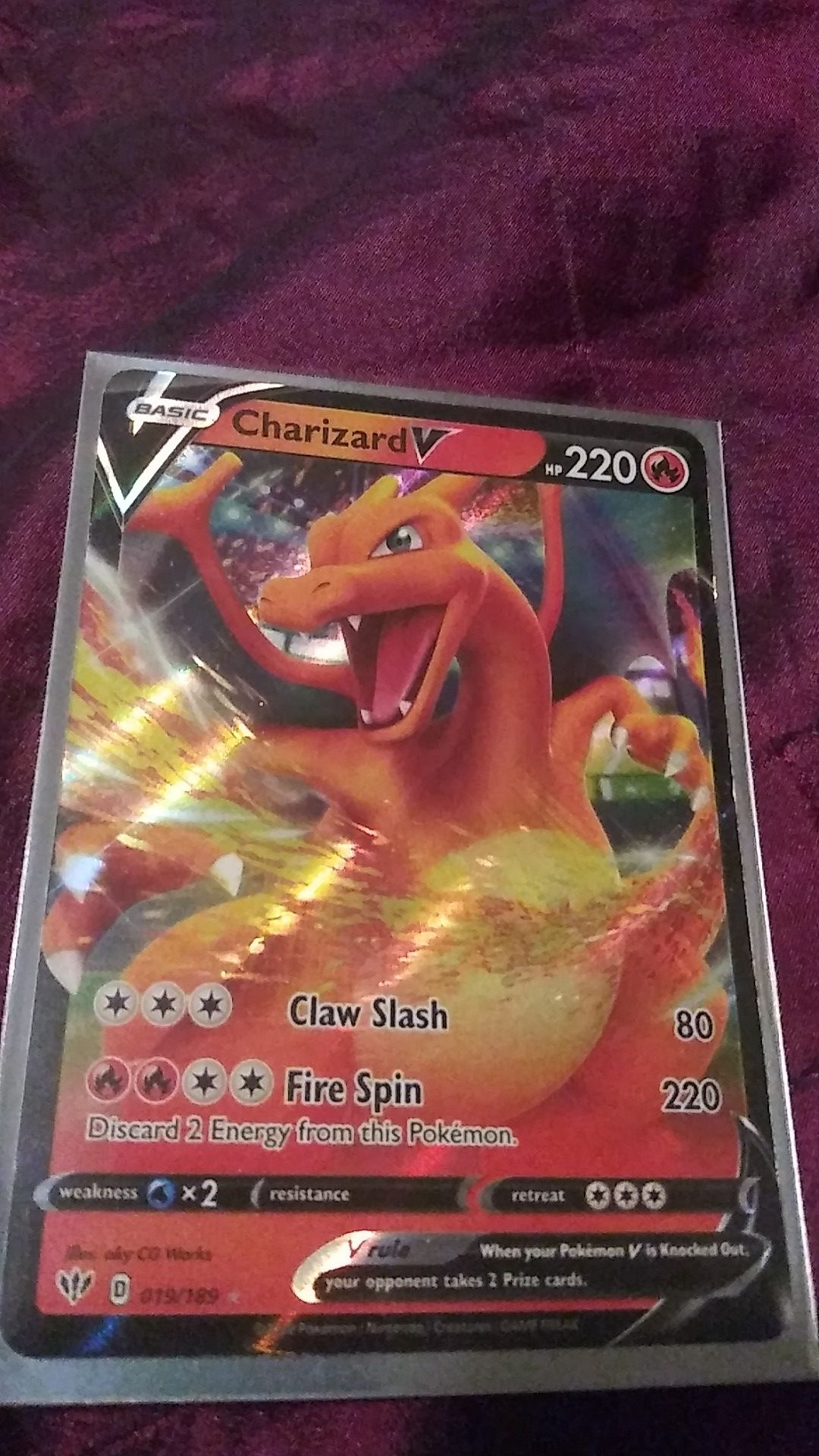 rear charizard Pokemon card