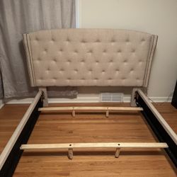 Upholstered Bed Frame (Queen size bed)