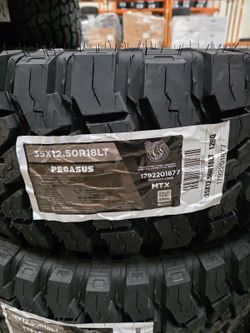 Brand New Tires (1) Pegasus MTX (35x12.50R18LT) (Single) ($189)((contact info removed))