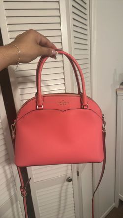 Kate Spade Medium Dome Coral  Satchel Crossbody Purse – Excellent Condition