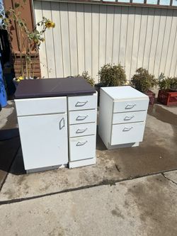 3 storage cabinets with drawers and pulls for kitchen - garage - bedroom ($50 for all 3)