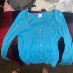 Xxs Blue Cardigan 
