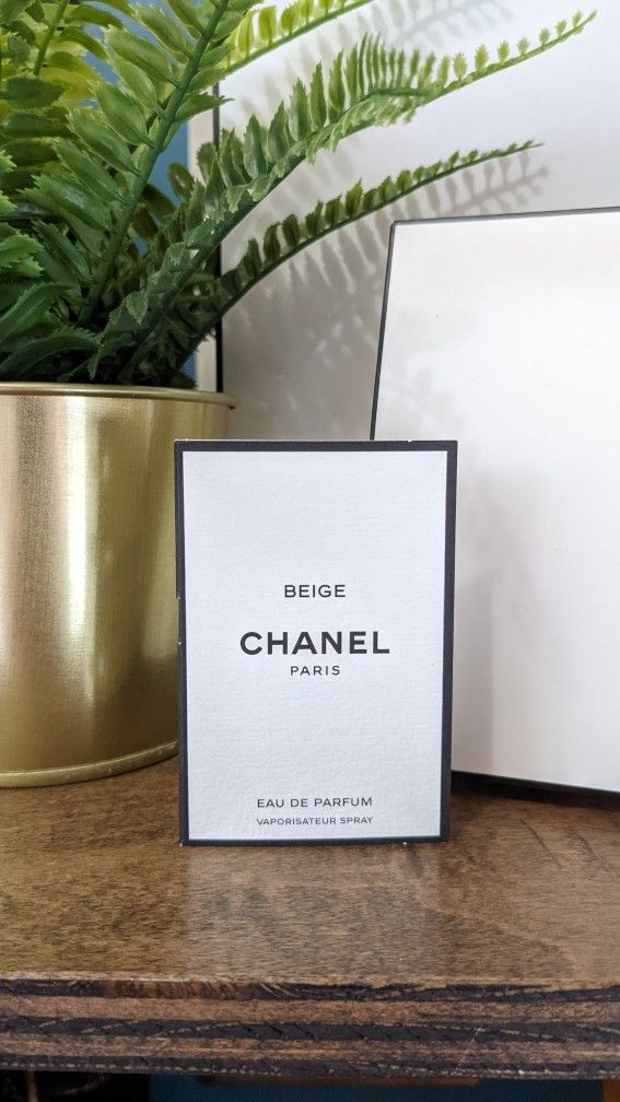 Beige Chanel Paris Eau De Parfum Vaporisateur Spray + Drawstring Gift Bag