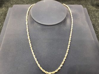 Rope Chain - Yellow Gold 10k (.417) 9.1 grams 22 inch