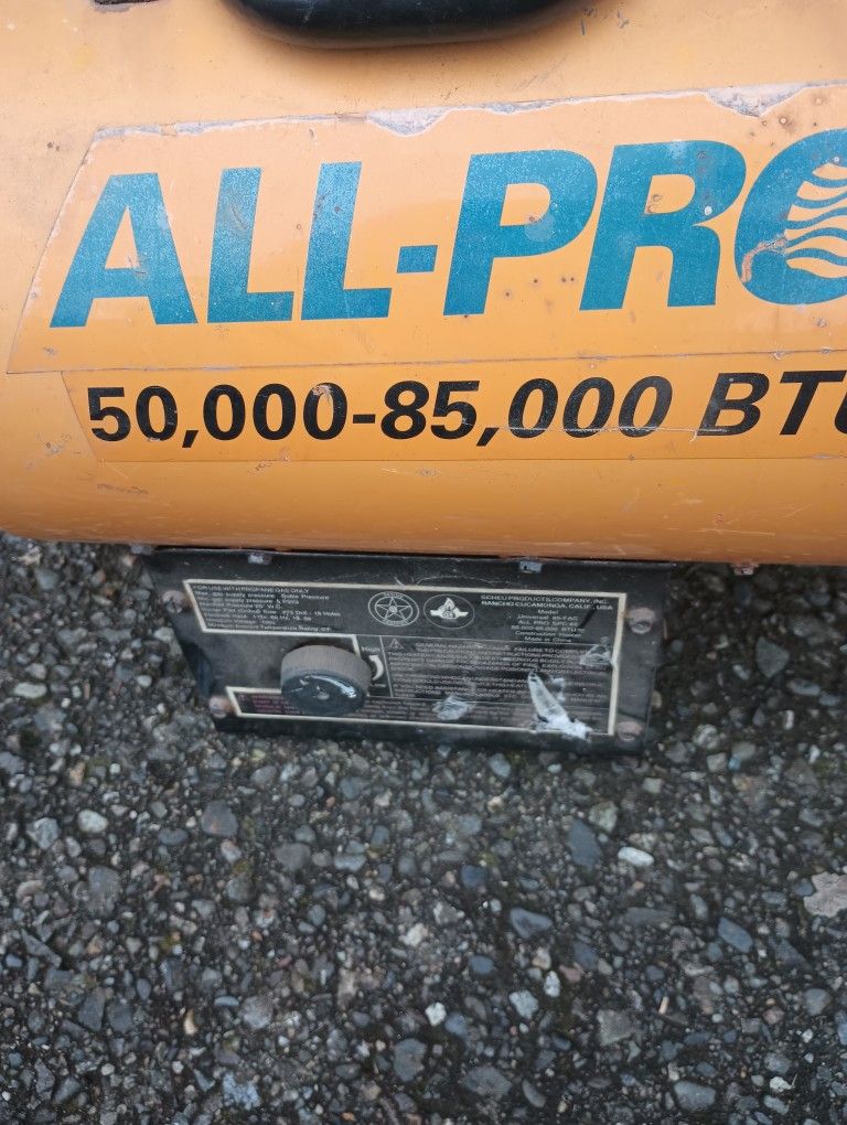 All Pro Propane Heater For Shop