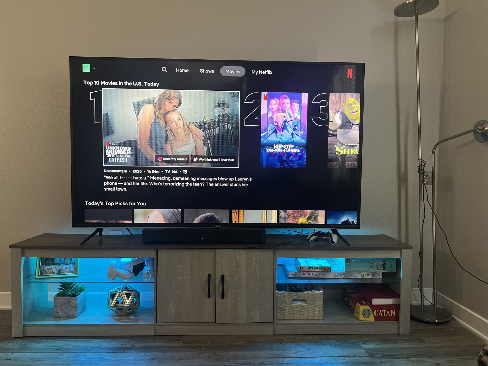 Vizio 70inch tv And TV Stand, And SOUND bar Bundle