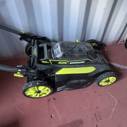 Ryobi 40V Brushless 20-inch Cordless Self-Propelled Lawn Mower - Great Condition 