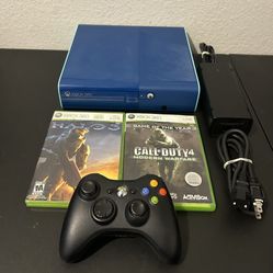 Xbox 360 Blue/Teal Console Bundle