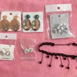 earrings choker brooch for women