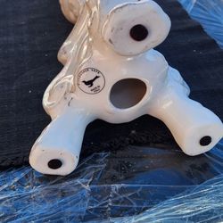 White Ceramic Candlestick