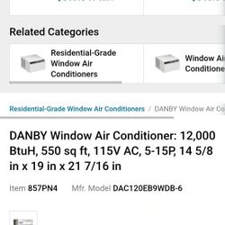 Danby Window Air Conditioner 