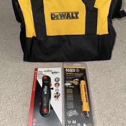 Dewalt Bag, Klein Voltage Tester, Wiha Hex Key Set