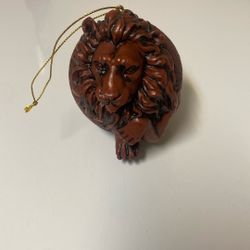 resin Lion Christmas Ornament Desk Trinket Paperweight 
