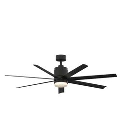 Fanimation Studio Collection Blitz 56-in Integrated LED Outdoor Ceiling Fan (Black)