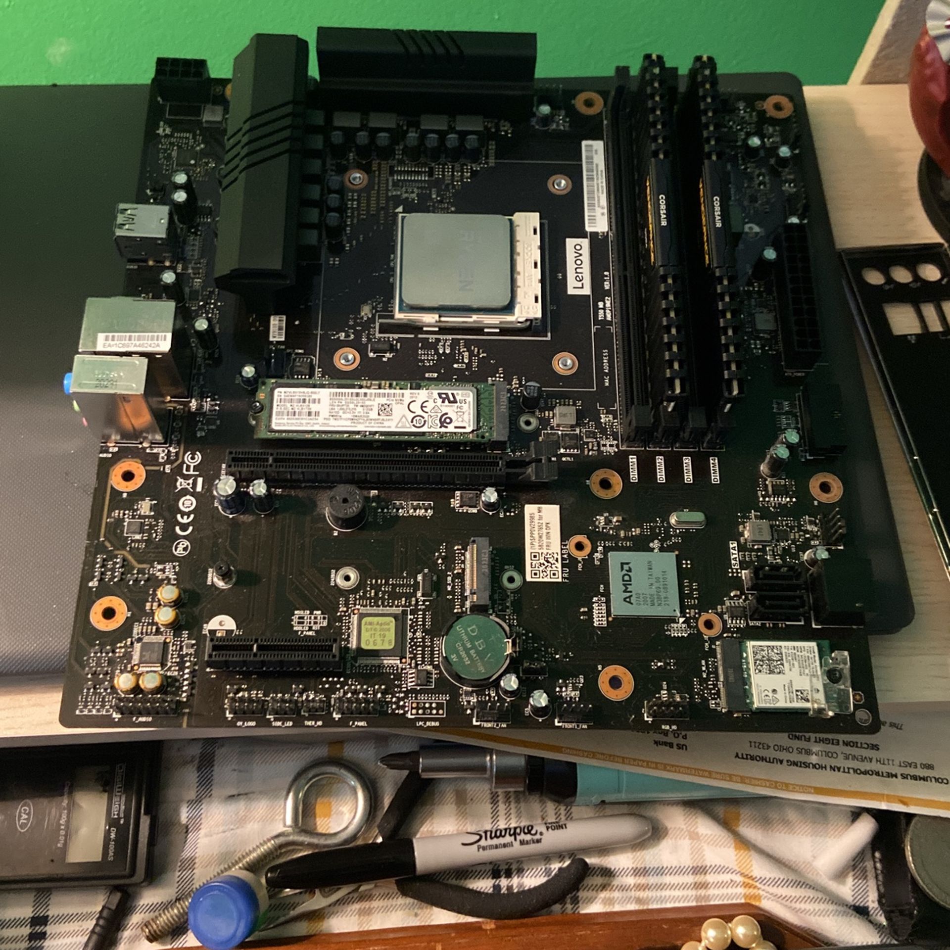 AMD 53600 Cpu Motherboard 16 Gigs Of Ram Ssd To