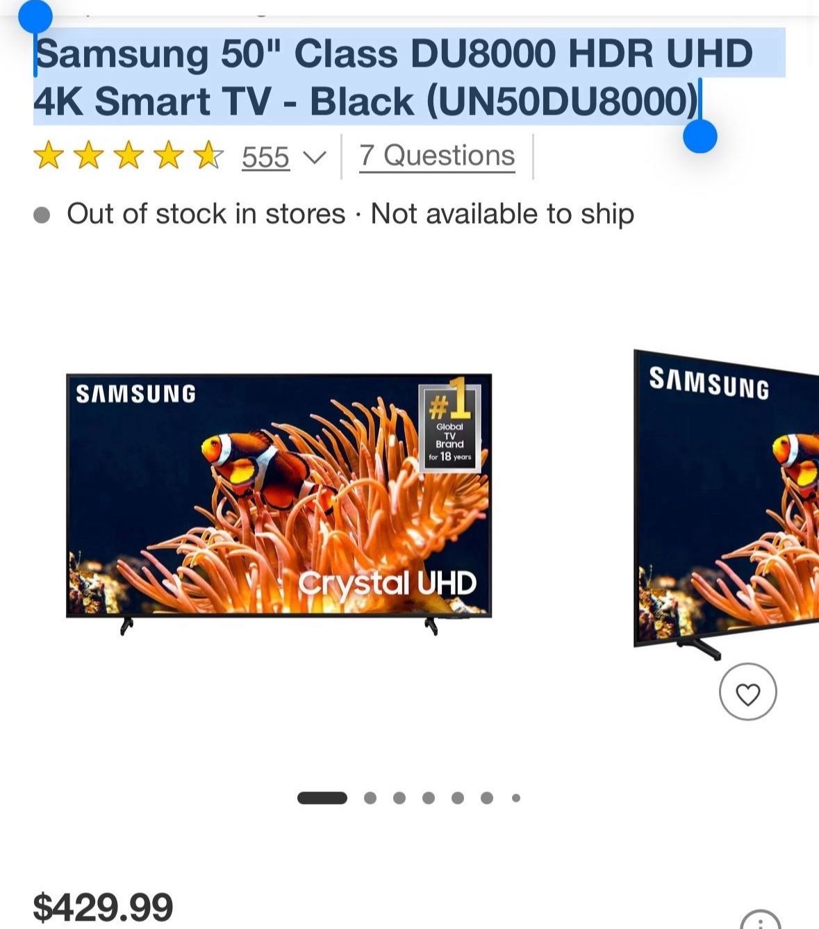 BRAND NEW SAMSUNG TV 50”