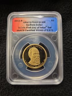 2011-S James Garfield Dollar ANACS PR69 DCAM