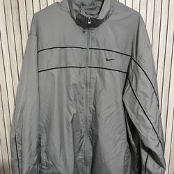 Nike Vintage Windbreaker Zipup Jacket Y2K Silver Tag Retro Size XL Men’s 