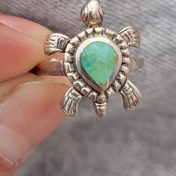 Turquoise Ring Sterling Size 6