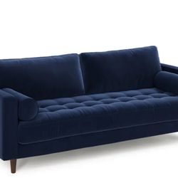 Sven from Article 88" Tufted Velvet Sofa - Cascadia Blue
