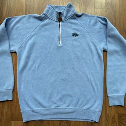 Mens Wears Woody Bold Coastal Style 1/4 Zip Pullover Sweatshirt Beach Cape Cod M