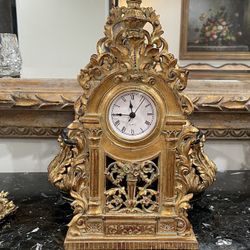 Beautiful Vintage Victorian Rococo French Style Gilded Mantel Clock🌷