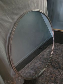Large round mirror