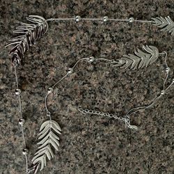 DellOlio 40” Leaf Design Vintage Necklace -NICE MOTHER’s DAY GIFT
