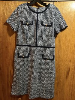 Talbots Black and White Tweed Dress