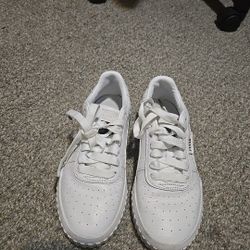 PUMA Womens Cali Platform Sneakers Shoes Casual - White