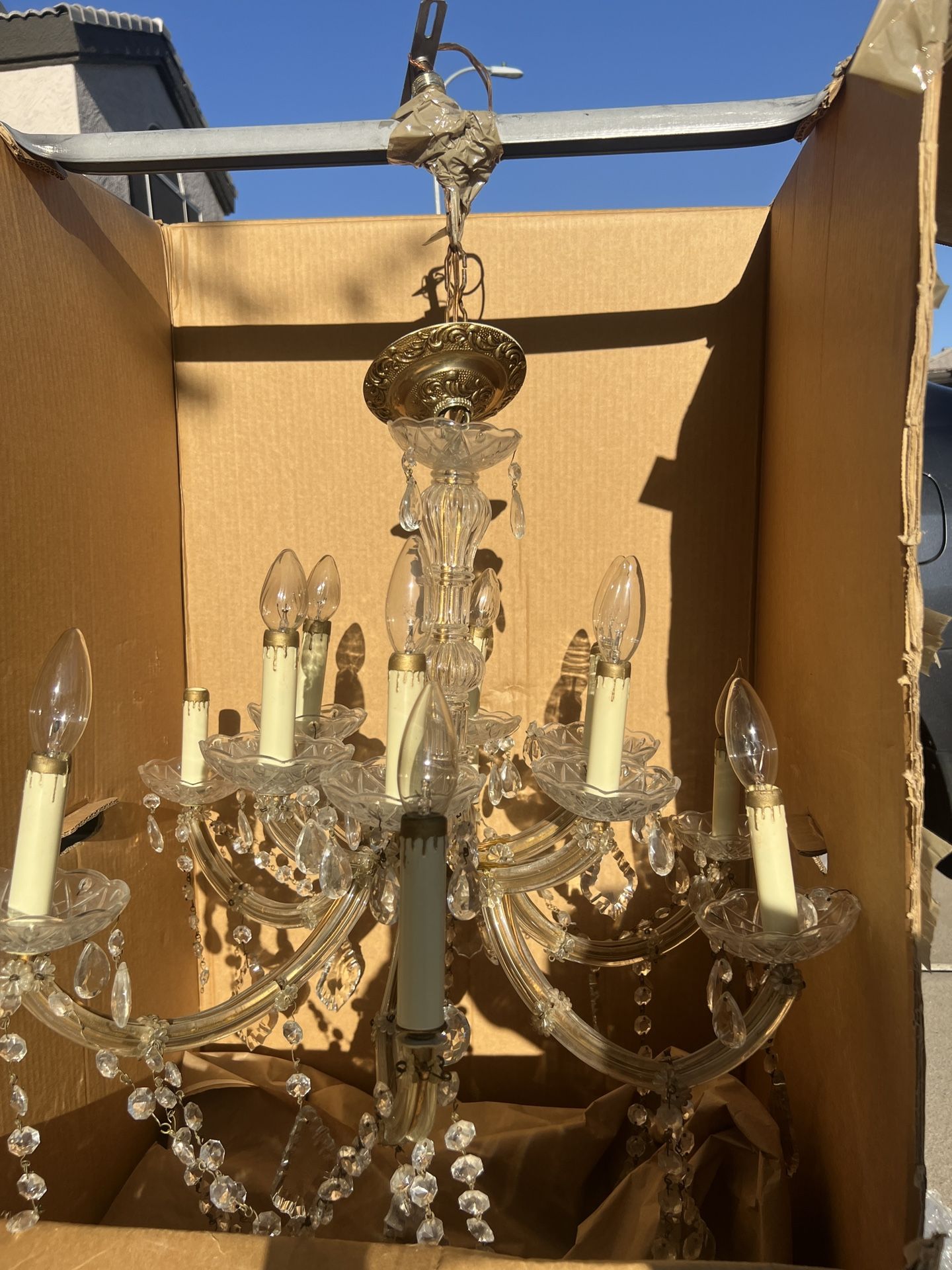 19th Century Crystal Chandelier