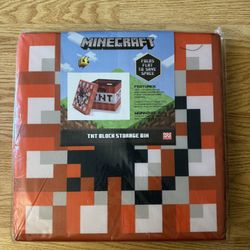 Minecraft Cube Storage Bin With Lid 