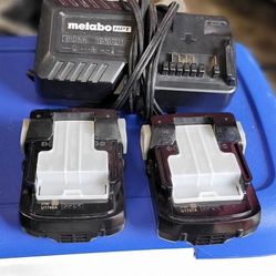 2   18 V Batteries And Charger New
