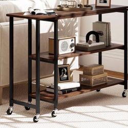 Mobile End Table/ Laptop Table With Wheels New In Box