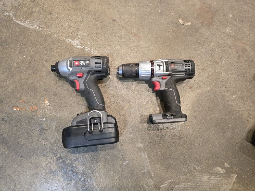 🔧 Combo Porter Cable 20V – Taladro + Atornillador de Impacto + Batería

