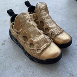 Gold Nike Air Money Shoes 9.5