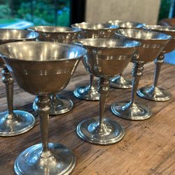 Pewter Wine Goblet/Glass Set Of 8 $40 - Pickup In Bellevue 